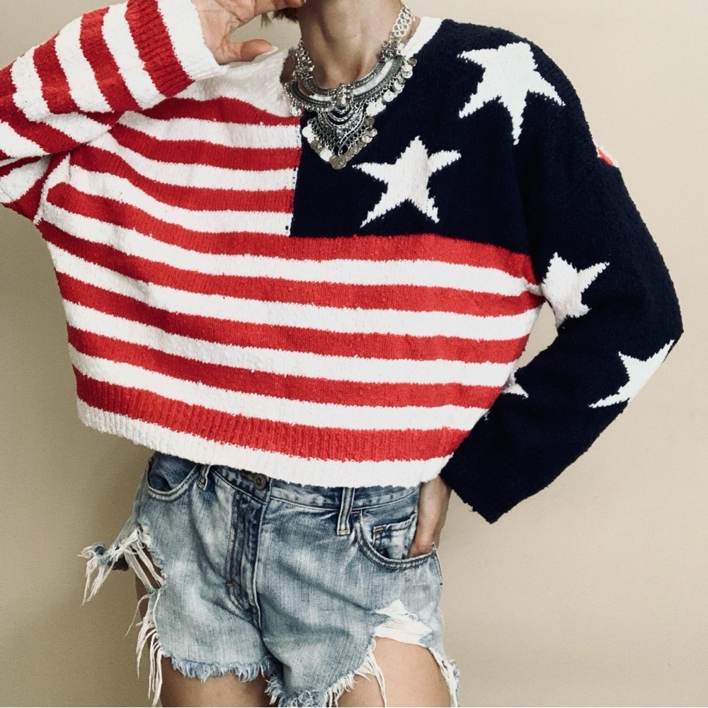 Brand New American flag sweater